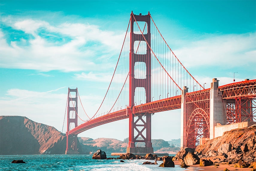 A golden gate bridge