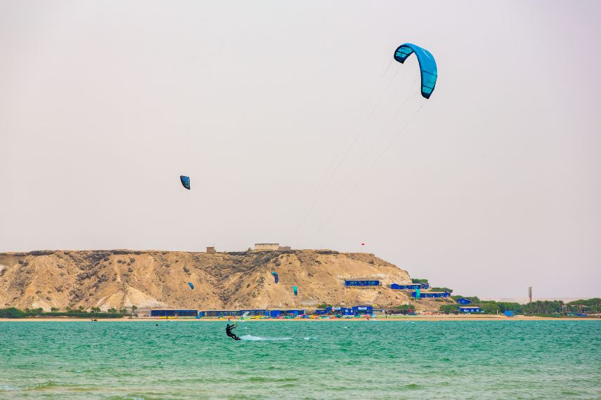 Beach of Dakhla in the south of Morocco