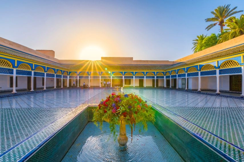 Courtyard at El Bahia Palace, Marrakech, Morocco