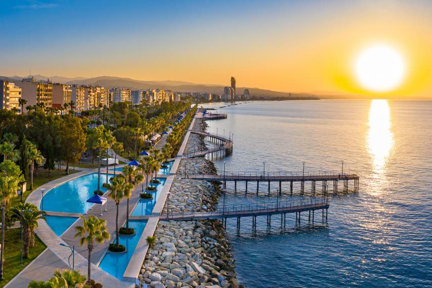 Early morning view of Republic of Cyprus