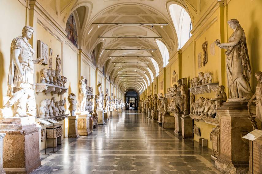 Visit at Gallery of Statues and the Hall of Busts in the Vativan Museum, Vatican City
