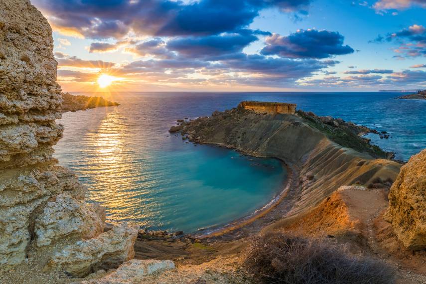 Visit at Gnejna bay in Mgarr, Malta