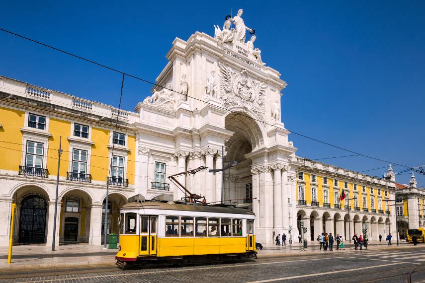 Have a ride in Historic yellow tram in Lisbon, Portugal
