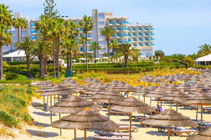 Nissi Beach resort in Ayia Napa, Cyprus