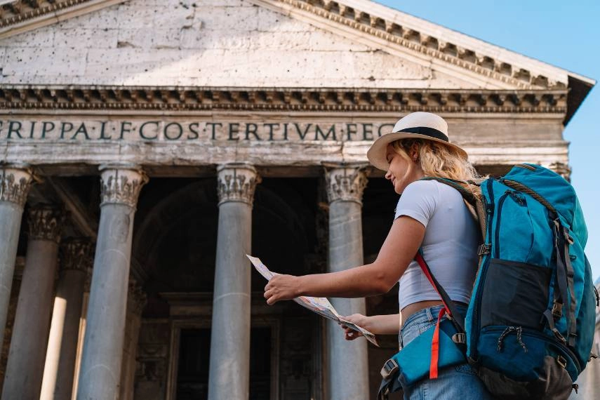 Visit at Pantheon, Rome in February