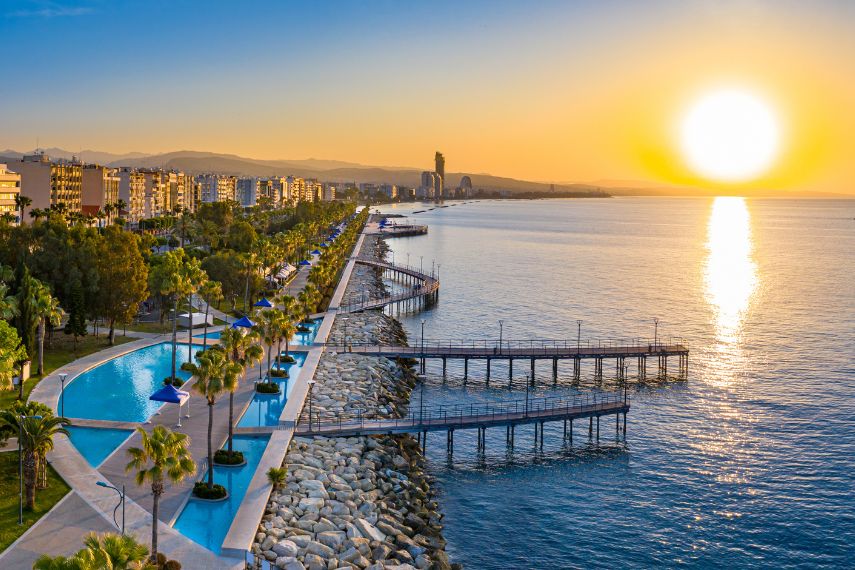 Sunrise over the Mediterranean sea