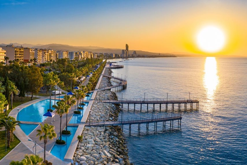 Sunrise over the Mediterranean sea