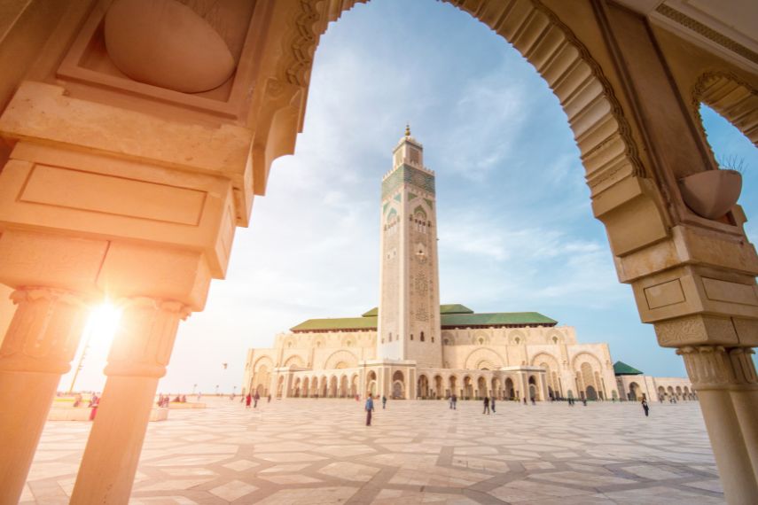 Visit at the Hassan II Mosque, Casablanca, Morocco in January