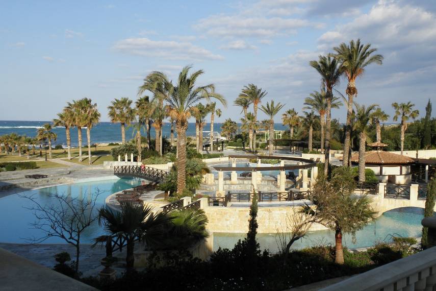 The beautiful Elysium Hotel building Paphos in Cyprus