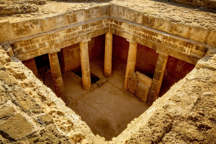 visit at the Tombs of the Kings in Paphos, Cyprus