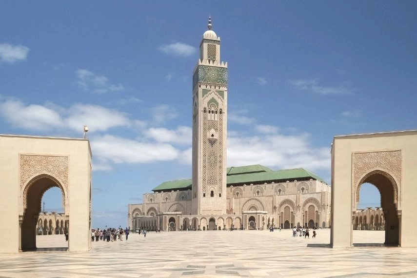 Visit at the Hassan II Mosque in Casablanca, Morocco in February