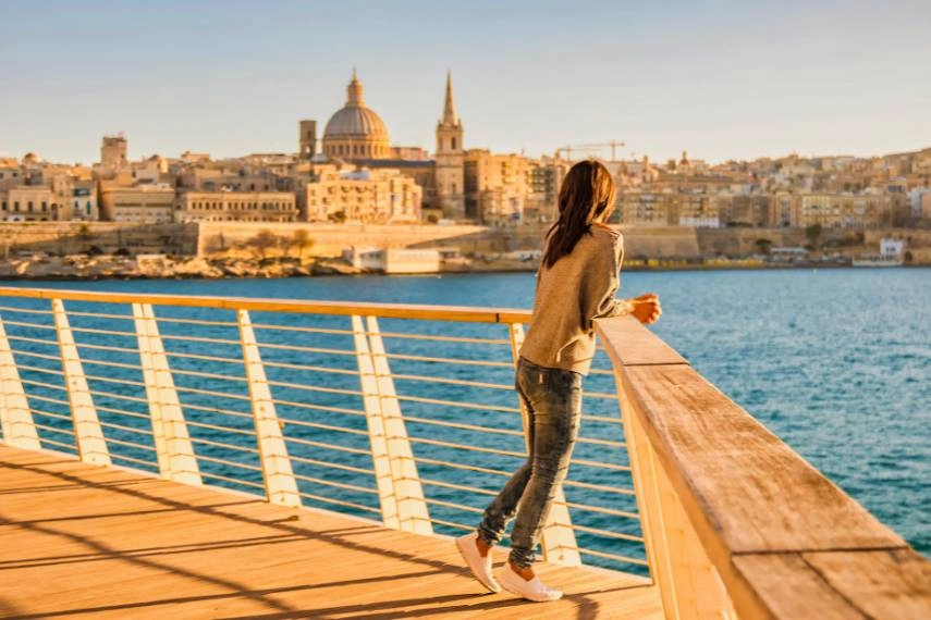 Women Sightseeing Valletta city, Malta