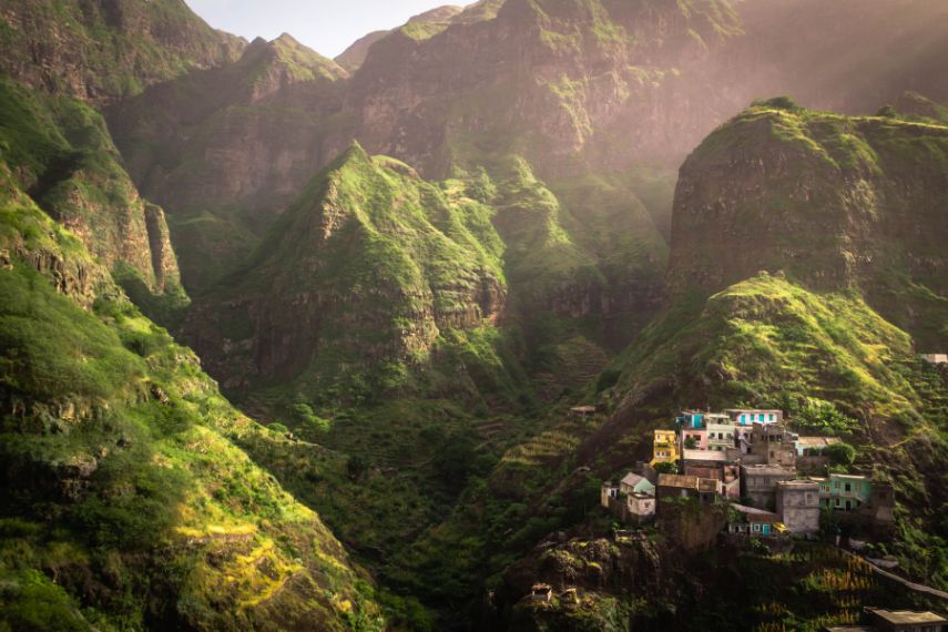 Fontainhas, kleiner Ort auf Santo Antão, Cape Verde