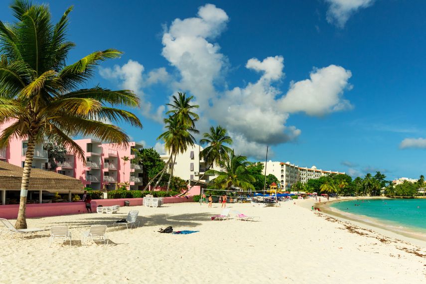 Dover Beach on the island of Barbados