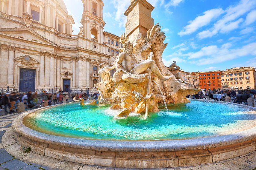 Fountain of the Four Rivers on Piazza Navona