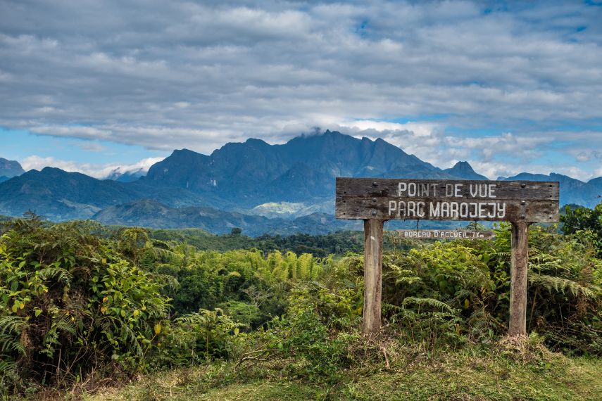marojejy park view under the clouds in madagascar
