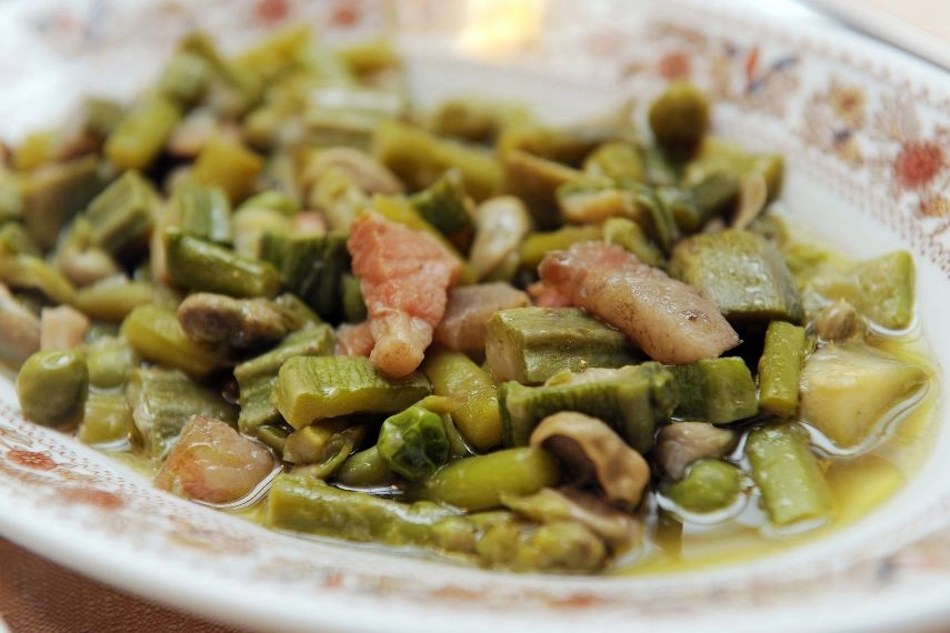Vignarola is a typical dish of the Lazio region and typical food from Rome