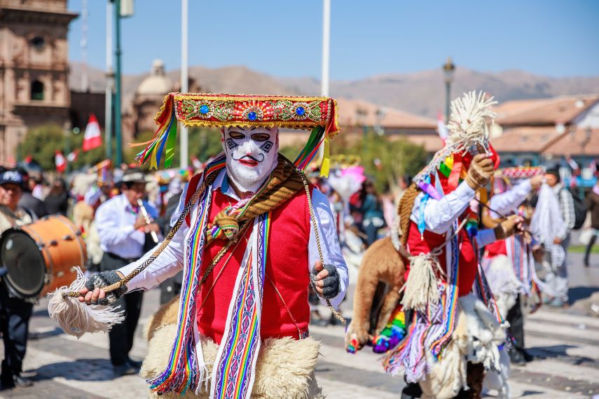 Virgen del Carmen, in the square of Cusco, Peru