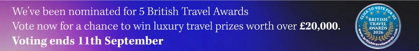 Vote in British Travel Awards 2026