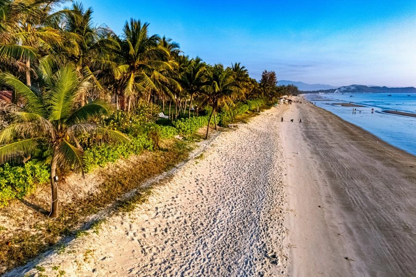 Aerial view of Doc Let beach near Nha Trang, Vietnam