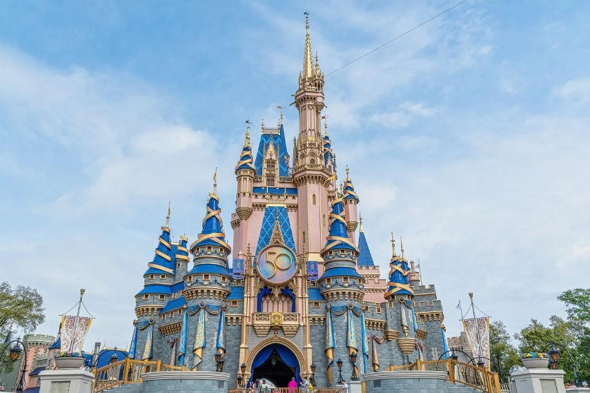 Cinderella Castle in magic kingdom park in Orlando