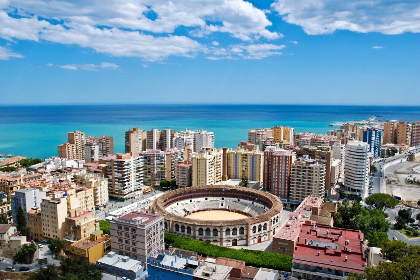 Cityscape of Malaga city