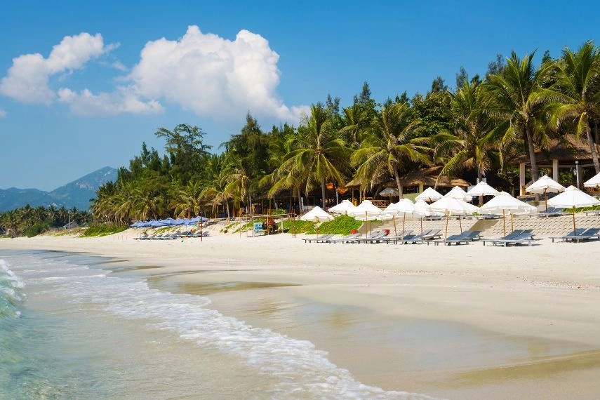 Doc Let beach with white sand, Vietnam