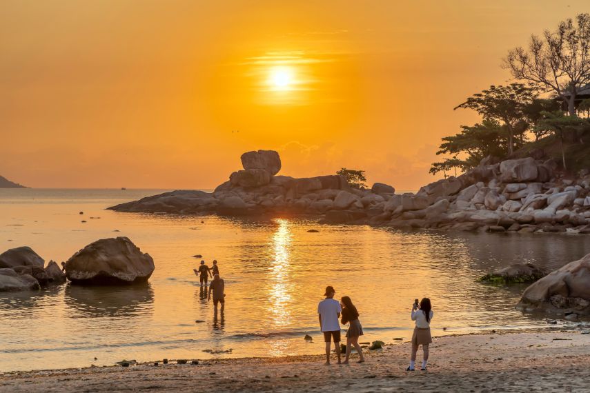Landscape sunrise on Hon Chong cape, Nha Trang, Vietnam