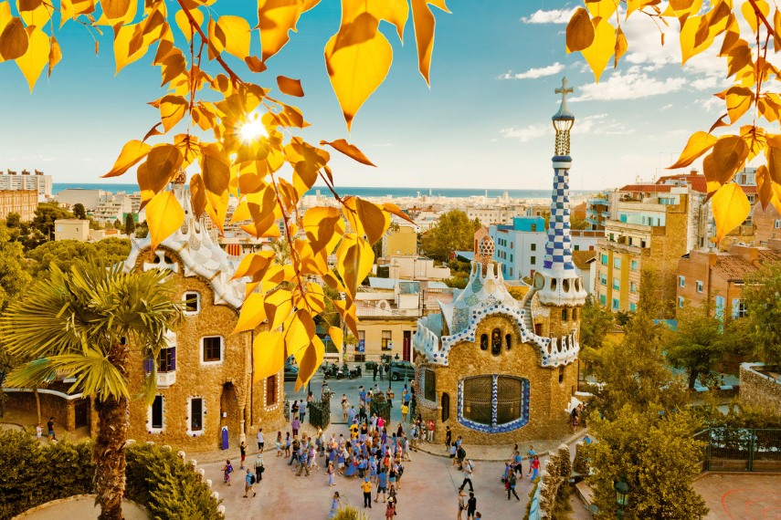 Park Guell in Barcelona, Spain