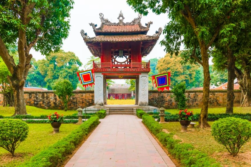 Unesco Temple of Literature, Hanoi in Vietnam