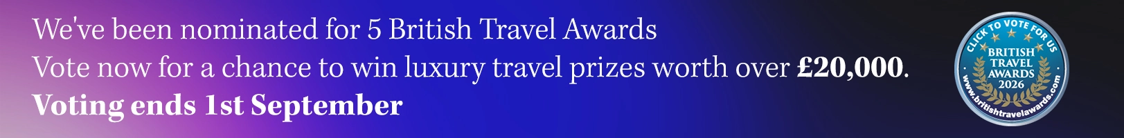 Vote in British Travel Awards 2026
