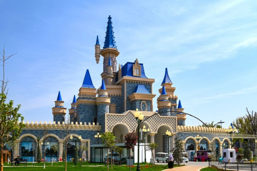 Castle of Magic City Park in Tashkent, Uzbekistan