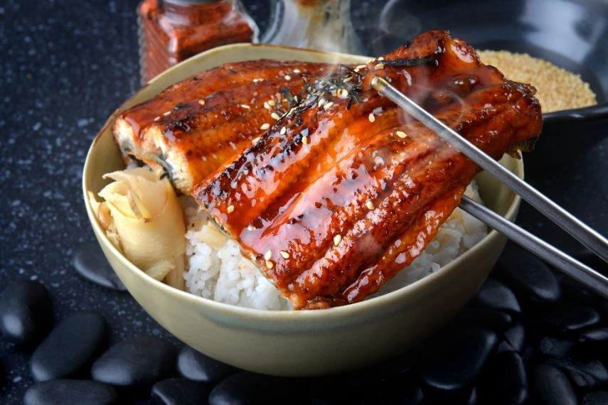 Japanese eel grilled with rice or Unagi don