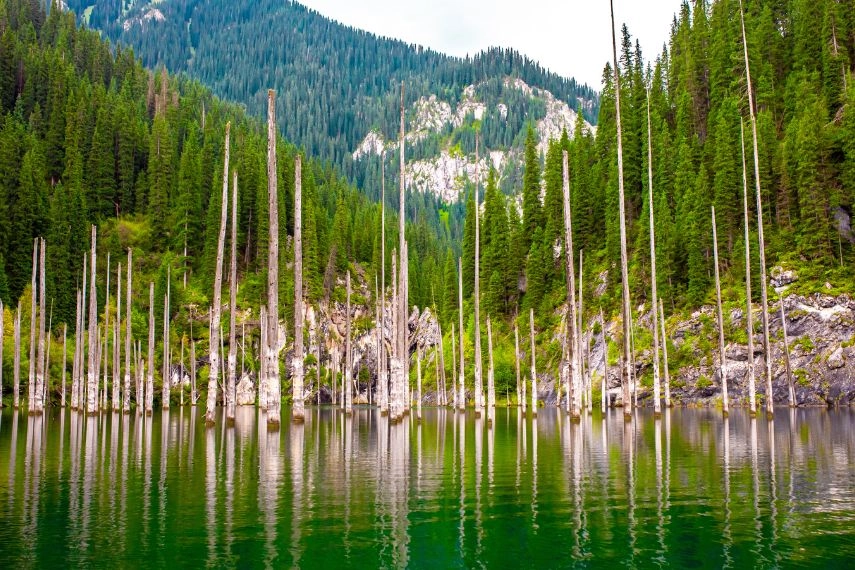 Lake Kaindy in Kazakhstan