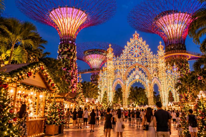 Singapore Christmas market at Gardens by the Bay
